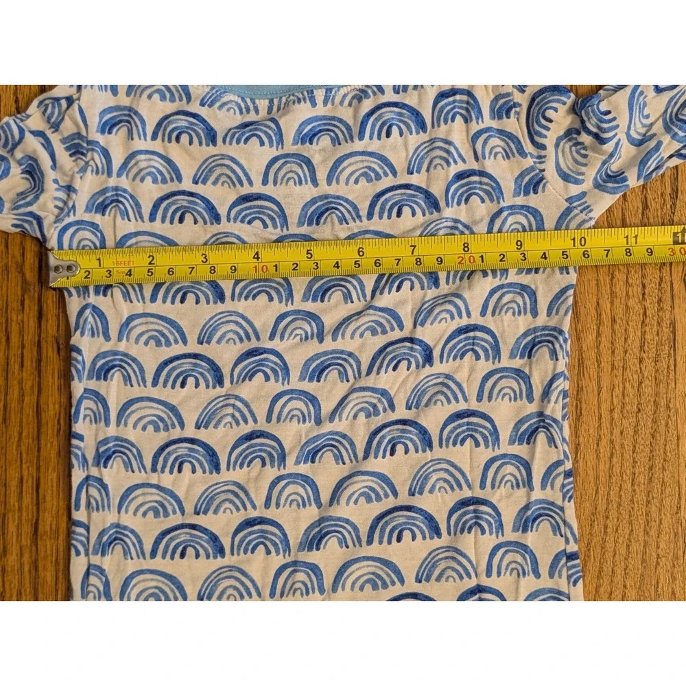 Little Sleepies Blue Rainbows PJs 2T Two Piece Set Bamboo Viscose Soft Pajamas
